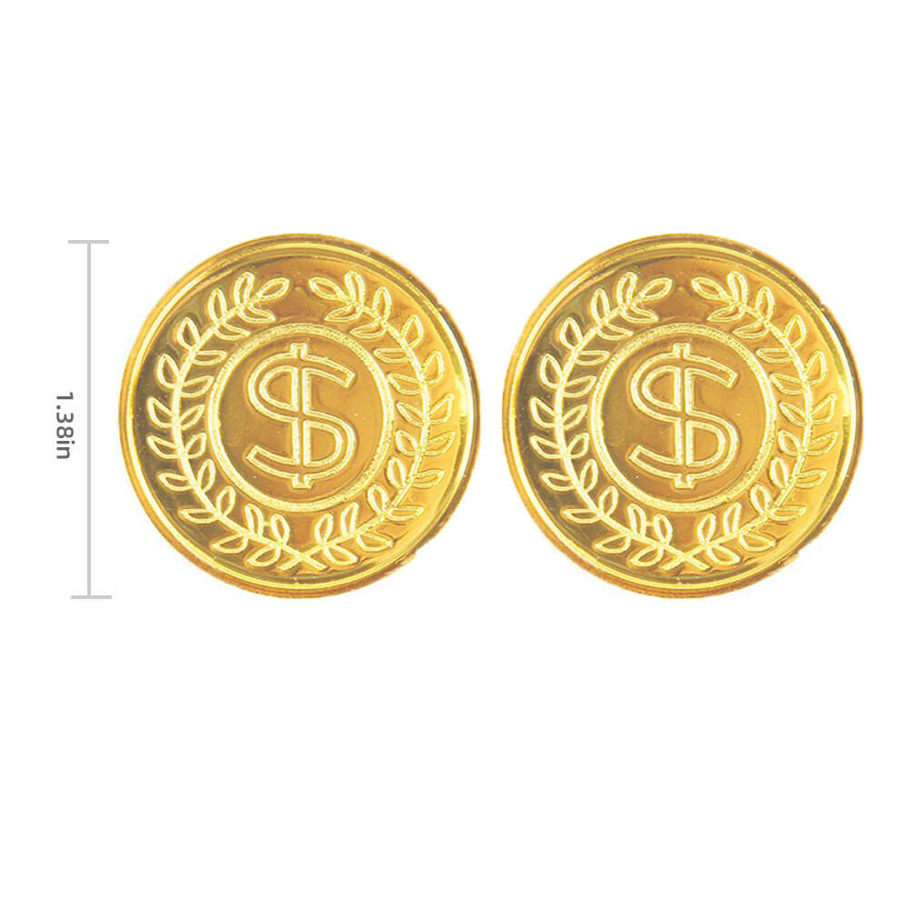Plastic Pirate Coins Treasure Coins America for Kids Board Games Pirate Party Cosplay Teachers Classroom Reward - Image 4