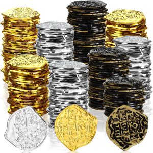 Plastic Coins Replica Roman  Fake Play Coins Pirate Party Treasure Chest Board Games Toys Cosplay