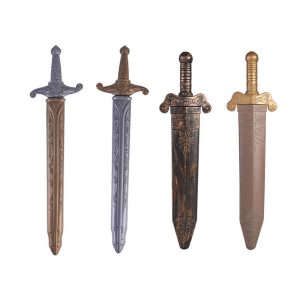 Plastic Roman Sword with Sheath for,Knight Costume,Role-Play Accessory