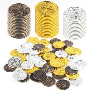 Pirate  Plastic Coins Treasure Hunt  Toys Party Favors Fake  Coins Toys Party Supplies Pirate Adventure Themed Party Favors