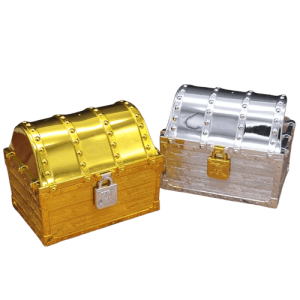Pirate Treasure Chest  Vintage Treasures Collection Storage Box Gold Vintage Prize Box Plastic Toy Box Treasure Chest Games Activities Amusements for Classroom Party Favors Props