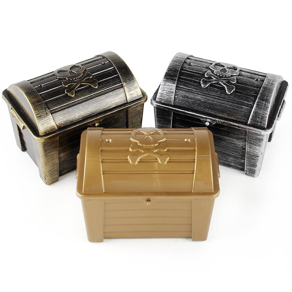 Medium Pirate Plastic Treasure Chest A