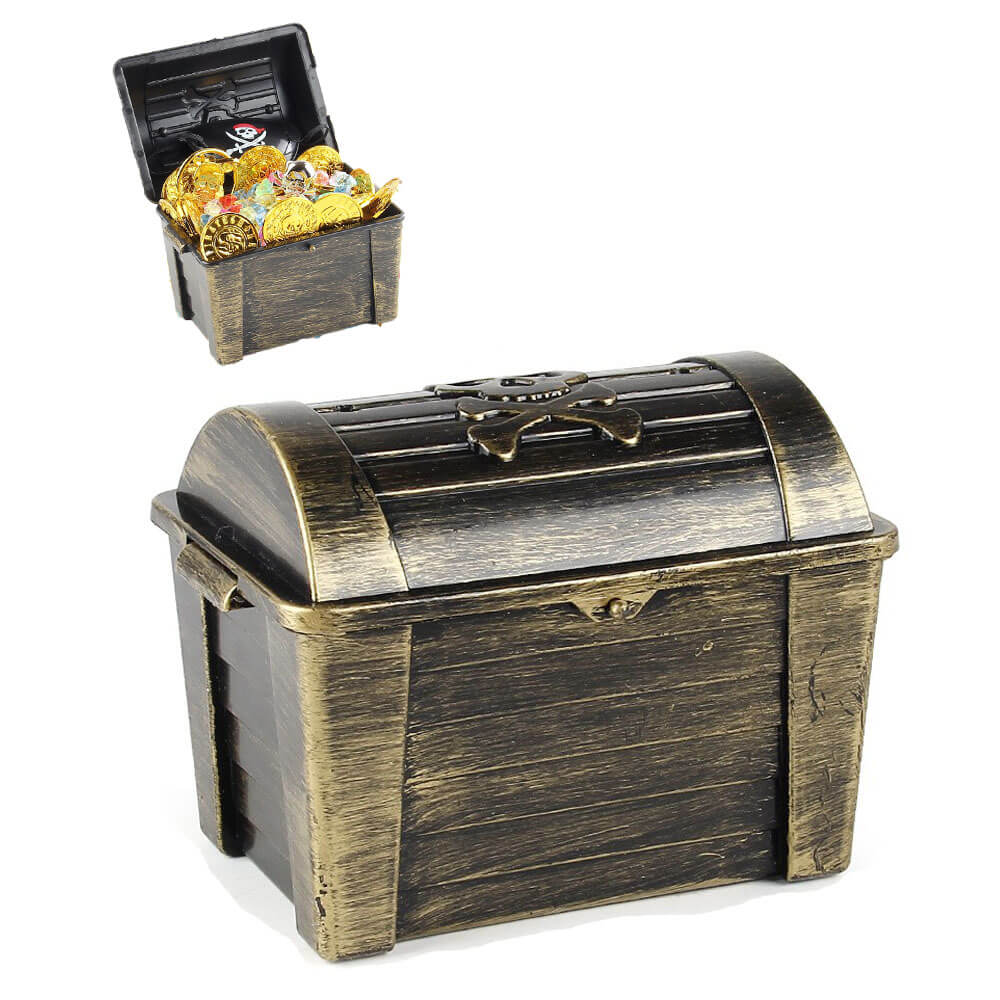 Medium Pirate Plastic Treasure Chest A