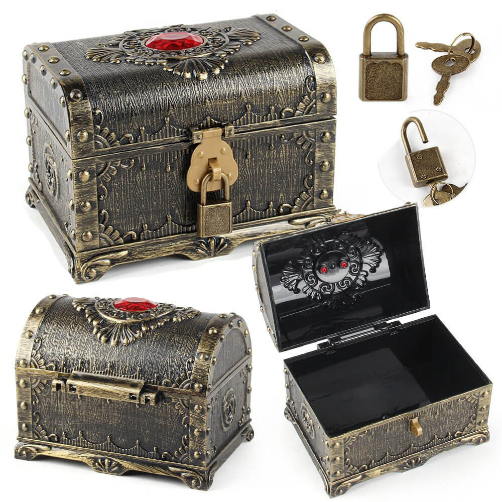 Medium Spray paint ruby brozen treasure chest