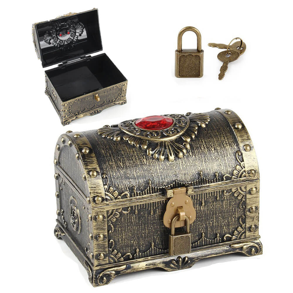 Medium Spray paint ruby brozen treasure chest