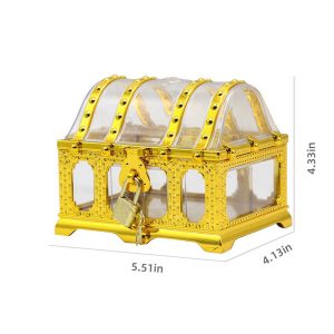 Medium gloden transparent treasure chest 