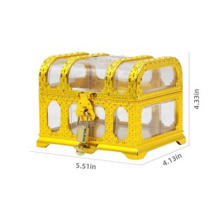 Medium gloden transparent treasure chest 