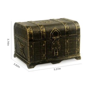 Medium painted bronze treasure chest
