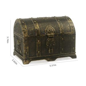 Medium painted bronze treasure chest