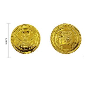 Plastic Pirate coins -Gloden