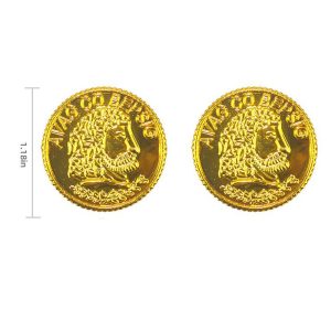 plastic pirate coins -Gloden