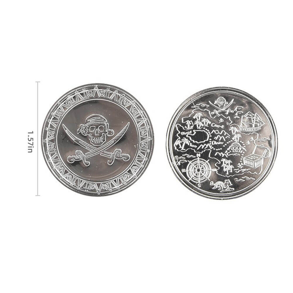 plastic pirate coins